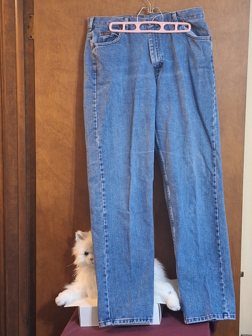 Lee Womens Straight Jeans in Mid Blue